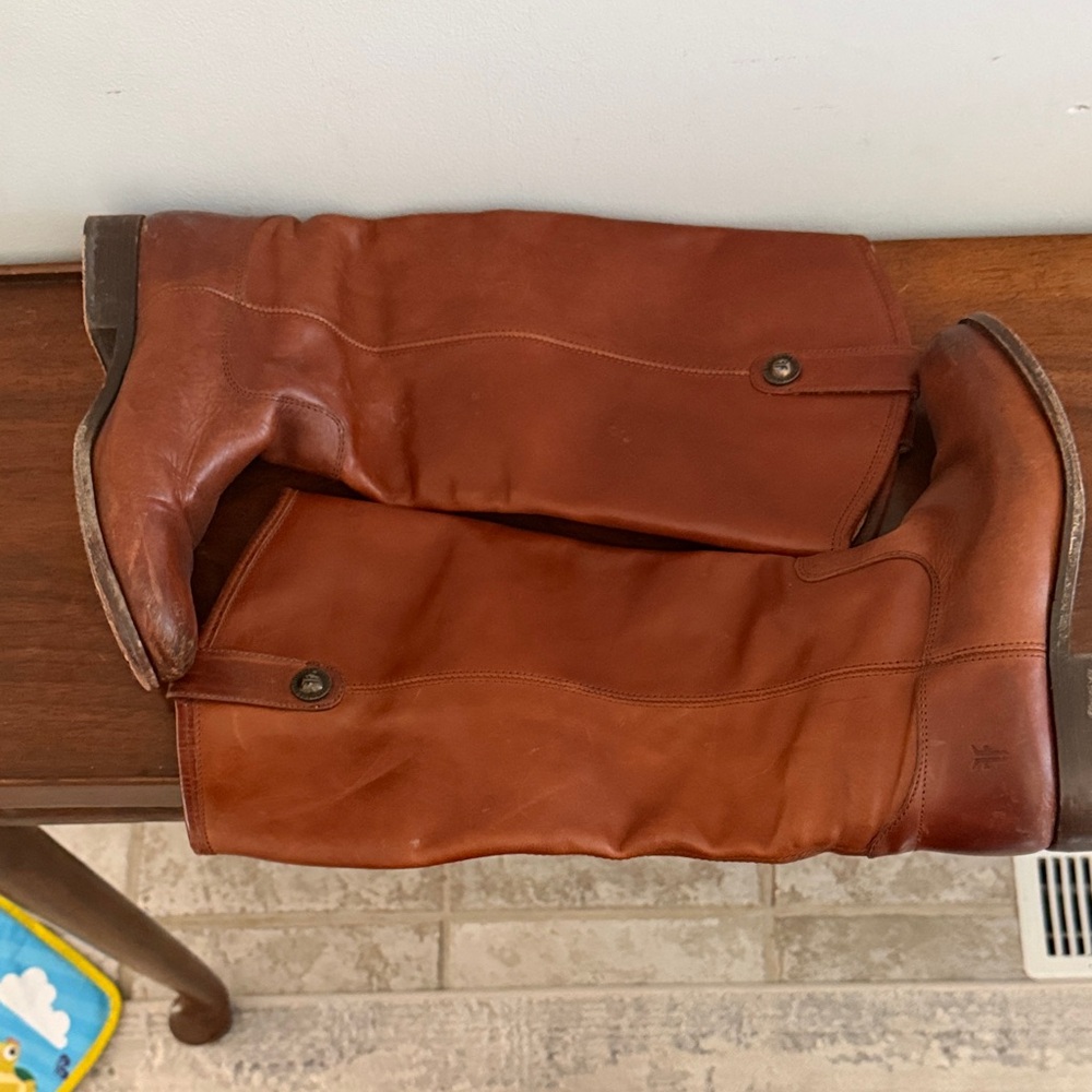 Frye Tall Brown Leather Riding Boots